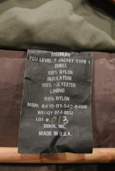 画像3: 未使用品 SEKRI PCU LEVEL 7 JACKET TYPE1（MEDIUM）アメリカ軍 レベル7ジャケット 