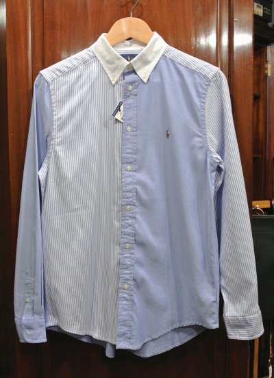 画像1: ポロラルフローレン クレイジーパターン ストレッチ オックスフォード B.Dシャツ(BOYS L,XL) アメリカボーイズサイズ 新品 並行輸入