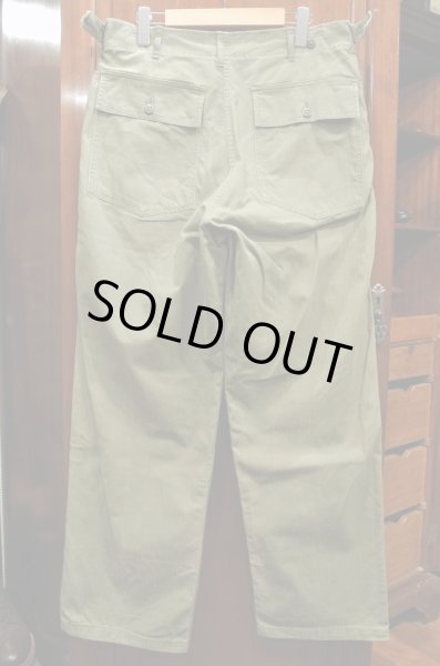 画像5: USED/VTG 50s U.S ARMY HBT ヘリンボーンツイル  ベイカーパンツ(32×31) 中古 ビンテージ (5)