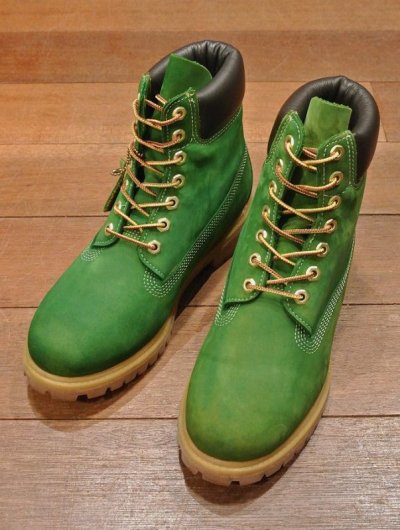 画像1: EXCELLENT USED "Sycamore Style" OVER-DYE ティンバーランド Timberland 6インチ ヌバックブーツ(Green,7 1/2)中古