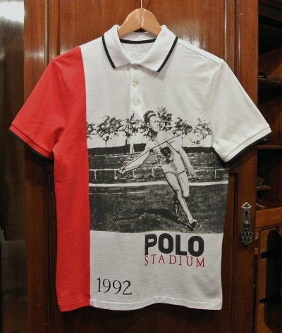 画像1: (EXCELLENT USED)ポロラルフローレン 1992 スタジアム コレクション ポロシャツ Javelin Mesh Polo(S) 