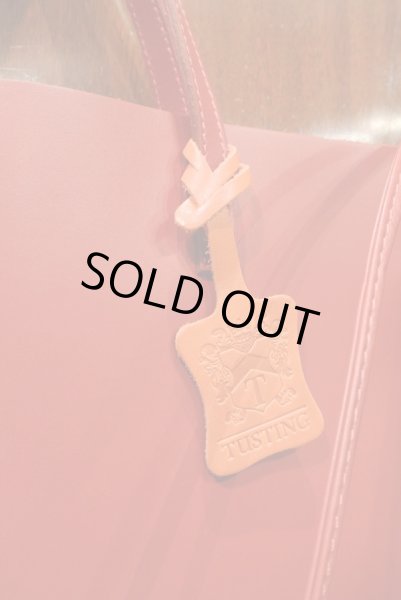 画像3: TUSTING タスティング Norfolk Tote レザー 2WAYトートバッグ イングランド製 (Dark Red) 定価37400 タグ付き 未使用　 (3)