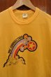 画像2: 【クリックポスト198円も可】(USED) 70s RUSSEL ATHLETIC プリントTシャツ アメリカ製 (Yellow/L) 中古 ビンテージ  (2)
