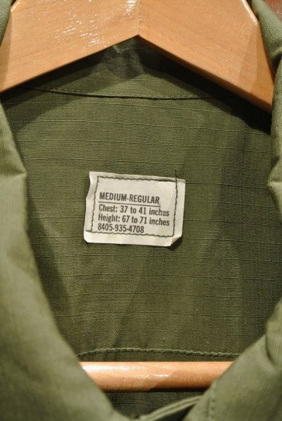 画像3: 70年 デッドストック U.S ARMY リップストップ ジャングルファティーグジャケット【MEDIUM-REGULAR】