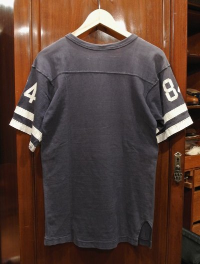 画像3: 【クリックポスト198円も可】(USED) 70s CHAMPION チャンピオン フットボールTシャツ アメリカ製 (Navy/S) 中古 ビンテージ バータグ