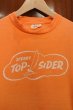 画像2: 【クリックポスト198円も可】(USED) 70s SPERRY TOP-SIDER プリントTシャツ アメリカ製 (Orange/M) 中古 ビンテージ  (2)