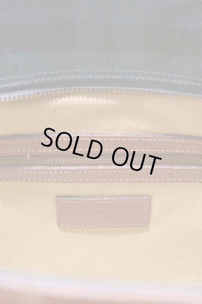 画像8: 【VTG/USED】〜90s ポロラルフローレン PVC×レザー ブラックウォッチ柄 大きめトートバッグ  (8)