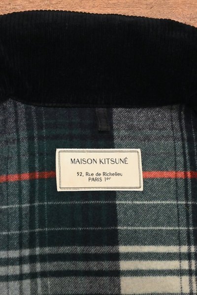 画像3: (EXCELLENT USED) MAISON KITSUNE ブラックウォッチ オイルドジャケット フランス製(S) 中古 メゾンキツネ 