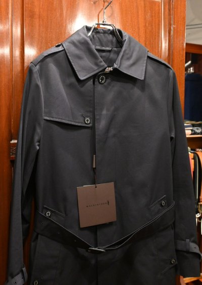 画像2: 未使用品 Mackintosh(マッキントッシュ) WOOLER(ウーラー) 防水コットンシングルトレンチコート(BLACK/36) スコットランド製