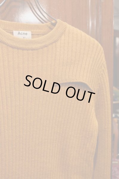 画像4: (Excellnt Used) Acne Studios リブ編み セーター(Mustard Yellow/S) アクネ 中古 (4)