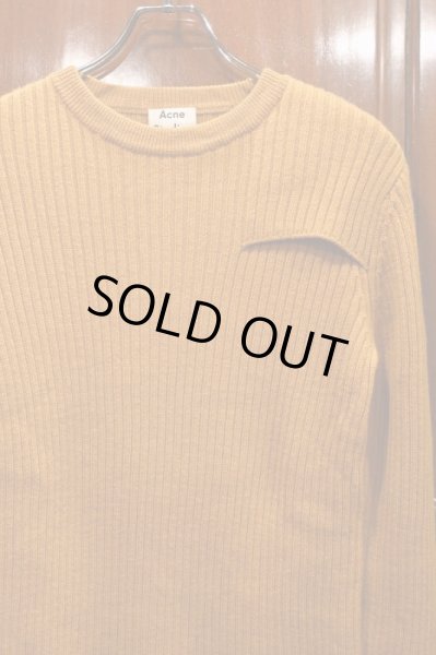 画像2: (Excellnt Used) Acne Studios リブ編み セーター(Mustard Yellow/S) アクネ 中古 (2)