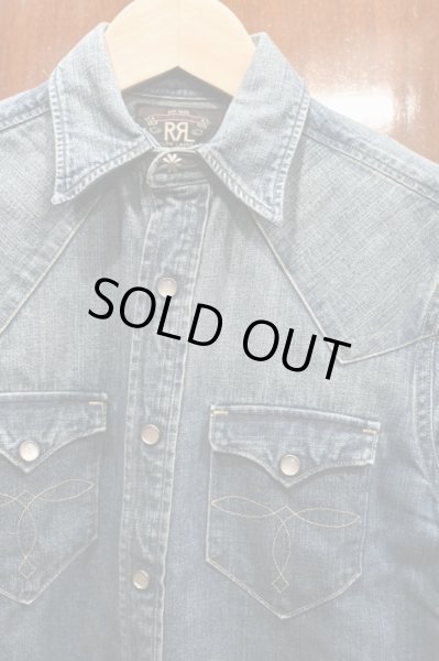 画像3: 【EXCELLENT USED】RRL ラルフローレン デニム ウェスタンシャツ【XS】中古 (3)