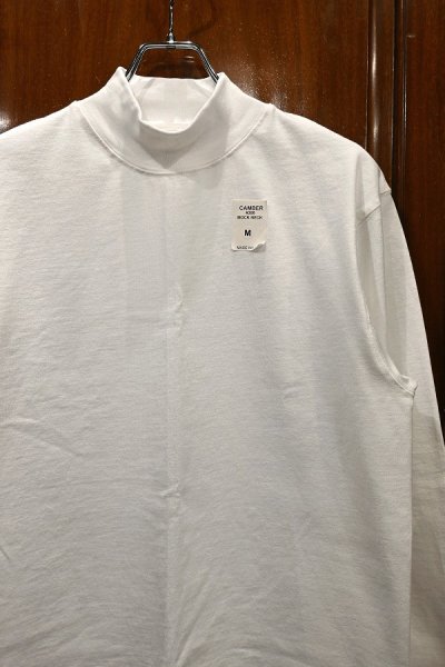 画像2: CAMBER 306 MAX-WEIGHT MOCK NECK キャンバー マックスウェイト モックネックTシャツ (White/M,L,XL) アメリカ製