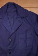 画像4: 50s デッドストック フレンチ ワークジャケット コットンツイル 希少襟型 (BLUE/46?) Vintage French Work Jacket Deastock (4)