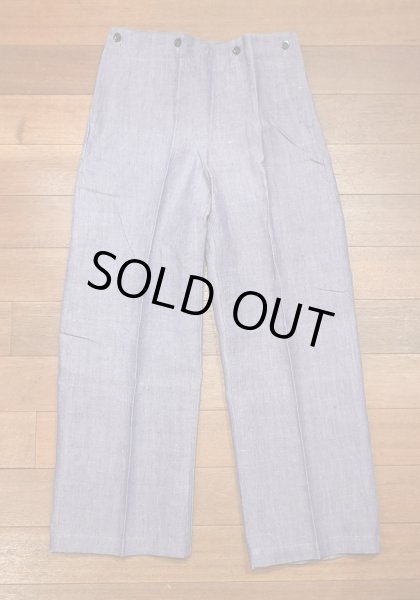 画像1: 50s デッドストック フランス海軍 ラミーセーラーパンツ (BLUE/W84cm) Deadstock French Navy Sailor Pants C (1)