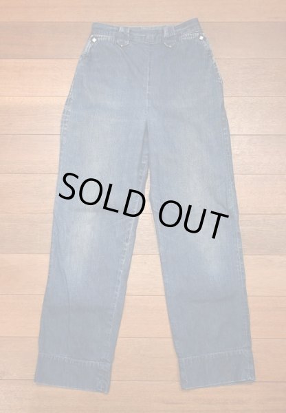 画像1: (VTG/USED) 50s LEVI'S リーバイス デニムランチパンツ ショートホーン(W25/63cm) 中古 ビンテージ  (1)