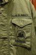 画像4: (VTG/USED) '70S U.S Army 米軍 M65 Field Jacket "3rd Model" SEABEES刺繍 (M-Short) ブラスジップ 中古 ビンテージ (4)