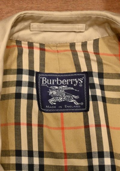 画像2: VTG/USED Burberrys バーバリー ベルテッド バルマカーンコート "一枚袖" イングランド製(46) ステンカラーコート ビンテージ 中古