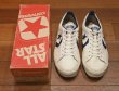 画像1: (VTG/USED) 70s CONVERSE ALLSTAR BASKETBALL LEATHER コンバース オールスターバスケットボール レザー アメリカ製 (WHITE/NAVY, 10.5)ビンテージ 中古 箱入り (1)