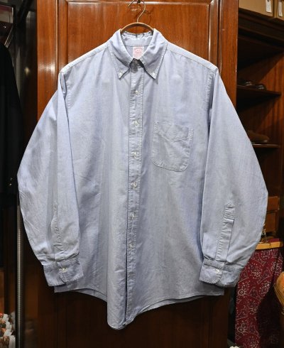 画像1: 【クリックポスト198円も可】90s USED BrooksBrothers ブルックスブラザーズ オックスフォード  ポロカラーシャツ【BLUE/16-3】アメリカ製 ビンテージ