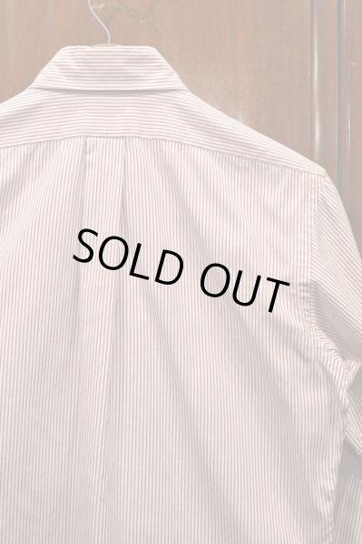 画像8: 【クリックポスト198円も可】90s USED BrooksBrothers ブルックスブラザーズ ストライプ  ポロカラーシャツ【WHITE×RED/15-2】アメリカ製 ビンテージ (8)