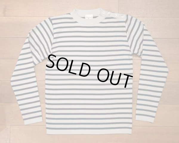 画像2: (USED) S.N.S HERNING（SNS ハーニング）NAVAL CREWNECK ボーダークルーネックセーター(Gray×Navy/S)ラトヴィア製  (2)