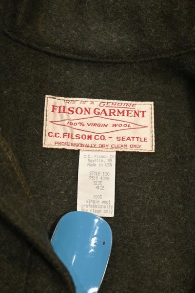 画像8: DEADSTOCK FILSON 110 SINGLE MACKINAW フィルソン シングルマッキーノ ジャケット(FOREST/42)アメリカ製 デッドストック (8)