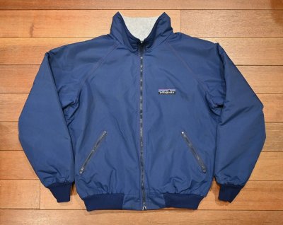 画像1: 80s VTG/USED PATAGONIA SHELLED SYNCHILLA JACKET パタゴニア シェルドシンチラジャケット "デカタグ" (NAVY/XL) ビンテージデニム 美中古