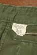 画像4: '72 U.S ARMY UTILITY TROUSERS コットンサテン ベイカーパンツ(表記W36L33 実寸W34L30.5) ビンテージ 中古 (4)