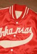 画像4: USED 80s Felco ナイロンサテンジャケット スタジャン "arkansas" アメリカ製(RED/M)  (4)