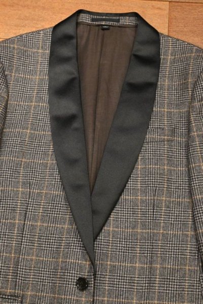 画像2: J.CREW (ジェイクルー) Ludlow Slim-fit shawl-collar dinner jacket ショールカラー グレンチェック ジャケット(38 SHORT) 新品 並行輸入