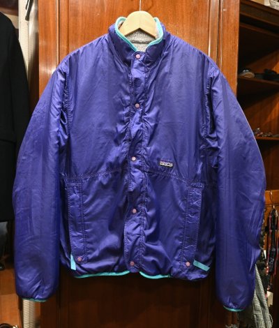 画像3: '92 VTG/USED Patagonia Pile Glissade Cardigan パタゴニア リバーシブルグリセード アメリカ製 (フェザーグレーxコバルト/L)美品 ビンテージ