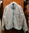 画像1: '92 VTG/USED Patagonia Pile Glissade Cardigan パタゴニア リバーシブルグリセード アメリカ製 (フェザーグレーxコバルト/L)美品 ビンテージ (1)