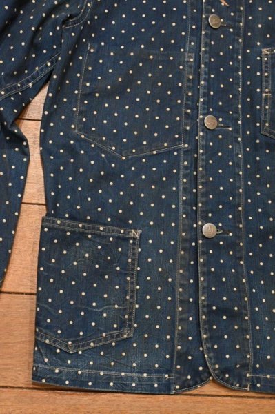 画像4: USED RRL RALPHLAUREN RRL ALLEN WORK JACKET ダブルアールエル ラルフローレン ドット インディゴ レイルロードジャケット【XS】美中古  (4)