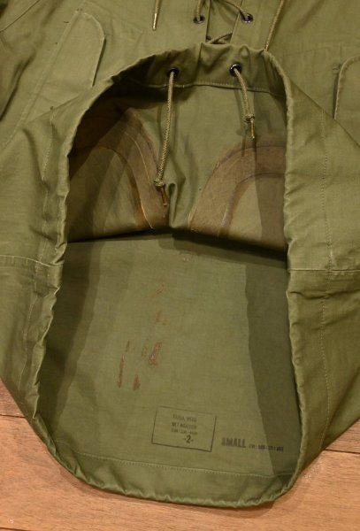 画像11: 60s Near Deadstock US NAVY WET WEATHER RAIN PARKA SMOCK (SMALL) デッドストック デッキパーカー (11)