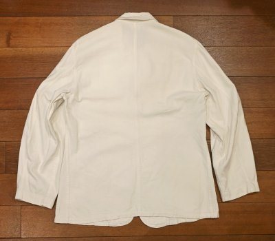 画像3: 50s コットン テーラードワークジャケット Fashion Seal Uniforms ホワイト チェンジボタン (Size:38) 50年代ビンテージ