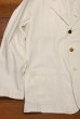 画像5: 50s コットン テーラードワークジャケット Fashion Seal Uniforms ホワイト チェンジボタン (Size:38) 50年代ビンテージ (5)