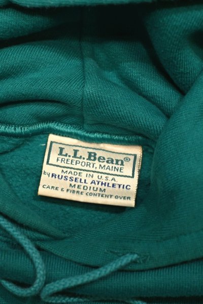 画像4: 90s LL Bean Made by Russell Athletic フーデッドスウェット フーディ アメリカ製 (Green/M)ラッセルアスレチック ビンテージ (4)