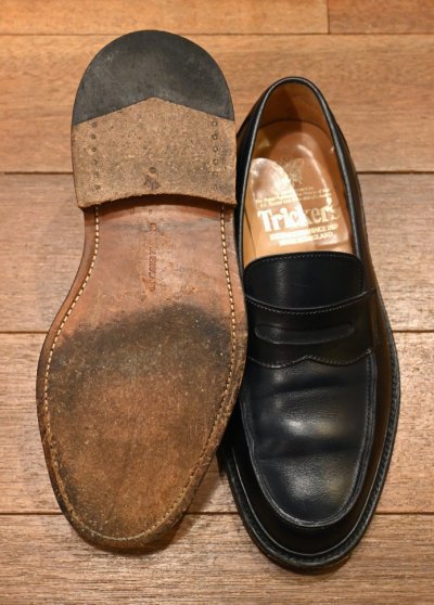 画像3: USED Tricker's トリッカーズ ツートーン ローファー イングランド製(BLACK×NAVY:UK 7 1/2)