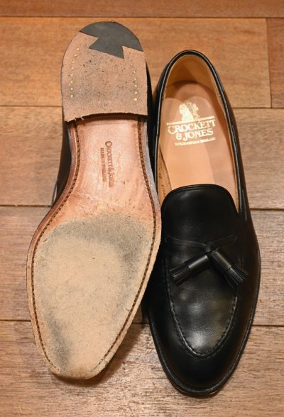 画像3: CROCKETT&JONES CAVENDISH2 クロケットアンドジョーンズ タッセルローファー イングランド製 箱/シューバック付き(BLACK/UK 8 1/2-E)中古