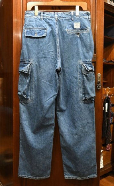 画像3: 90s RRL RALPHLAUREN ダブルアールエル デニム カーゴパンツ 三ツ星タグ アメリカ製(表記W29 実寸W31)ビンテージ 中古 