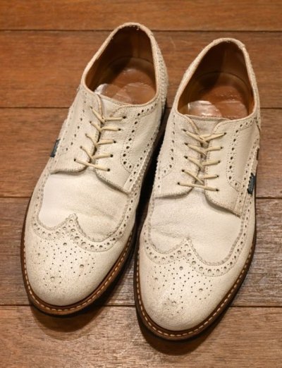 画像1: PARABOOT ROYAL パラブーツ ホワイトスウェード ウイングチップ 箱あり 別注モデル(WHITE/7.5)中古