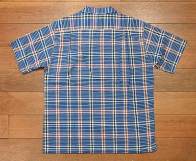 画像3: 【クリックポスト185円も可】50-60s PILGRIM DAN RIVER FABRIC ピルグリム オープンカラーシャツ半袖(BLUE/M)ビンテージ