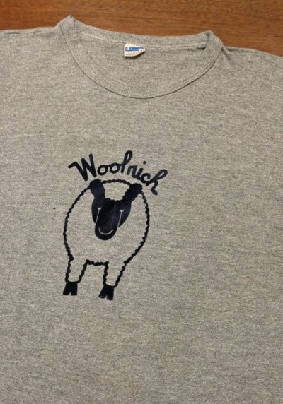 画像2: 【クリックポスト185円も可】70s Champion×Woolrich チャンピオン×ウールリッチ Tシャツ 88/12(GRAY/L)ビンテージ