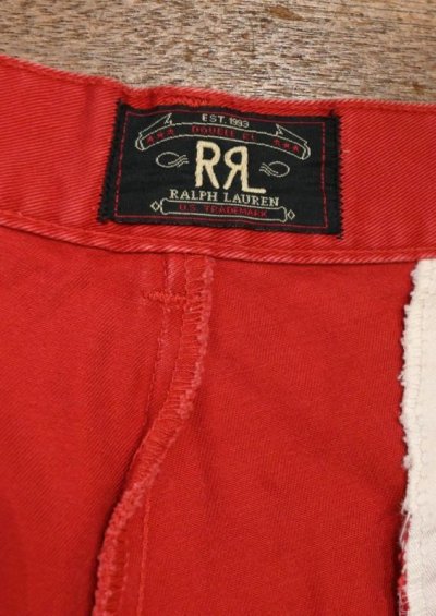 画像2: 90s RRL RALPHLAUREN ダブルアールエル ラルフローレン コットンチノ ショーツ ショートパンツト アメリカ製【RED/32】ビンテージ中古 