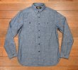 画像1: 【クリックポスト185円も可】RRL INDIGO CHAMBRAY WORK SHIRTS ダブルアールエル インディゴ シャンブレー ワークシャツ(S)美中古  (1)