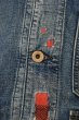 画像7: RRL INDIGO DENIM WORK JACKET ダブルアールエル インディゴ コットン+リネン デニム ワークジャケット(S)ダメージ+リペア 美中古  (7)