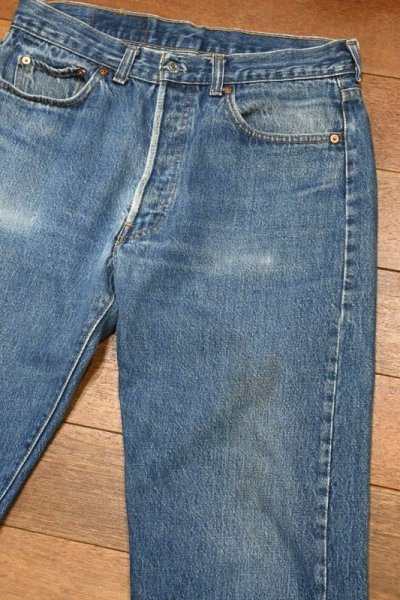 画像2: 80s Levi's 501 リーバイス 内股シングルステッチ アメリカ製(表記W34L33 実寸W32L30.5)ビンテージデニム 