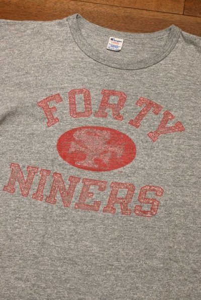 画像2: 【クリックポスト185円も可】80s Champion "FORTYNINERS" "88/12 Tシャツ アメリカ製(GRAY/L)ビンテージ 中古