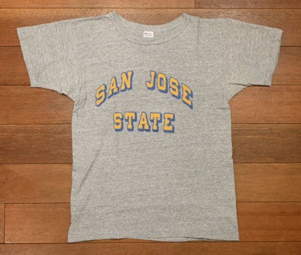 画像1: 【クリックポスト185円も可】80s Champion "SAN JOSE STATE" "88/12 Tシャツ アメリカ製(GRAY/M)ビンテージ 中古 (1)